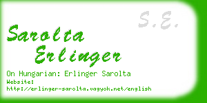 sarolta erlinger business card